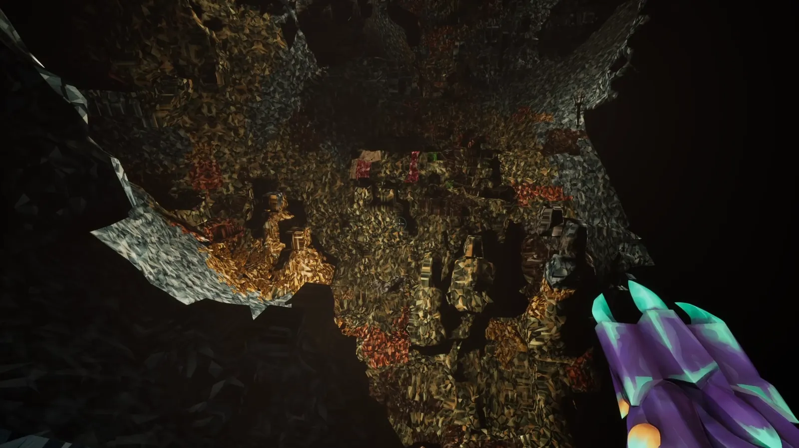 The same cavern after Dormancy, its rock transmuted to gold and mineral